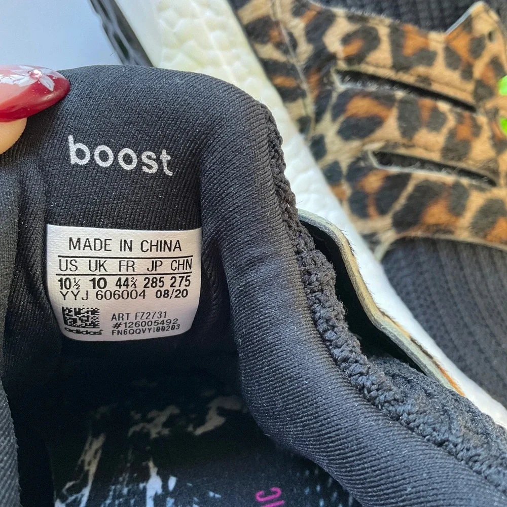 Adidas Ultraboost DNA Leopard Neon Pony Hair Shoes FZ2731 Men10.5 Women 11.5 NIB